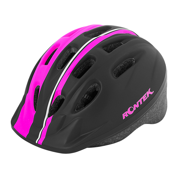 Capacete Infantil RT-12 Preto/Rosa