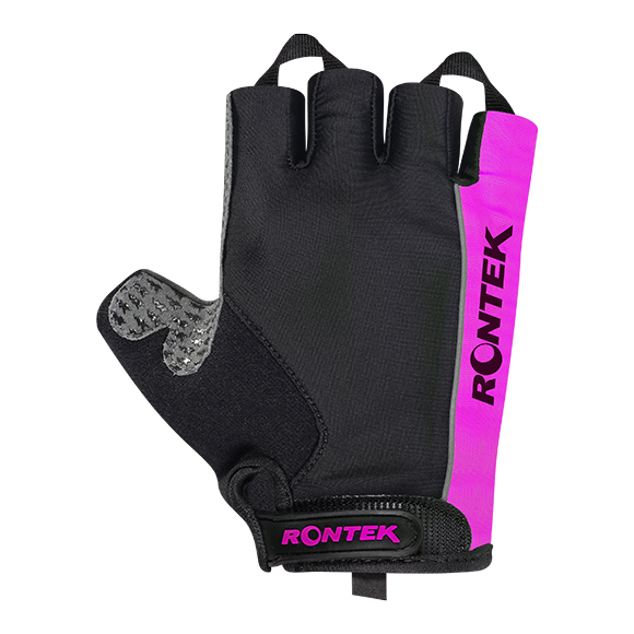 Luva Para Ciclismo RONTEK RT-22 Dedo Curto Preto/Rosa P