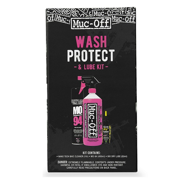 Kit de Limpeza e Lubrificação MUC-OFF Wash Protect Lube Seco (Dry)