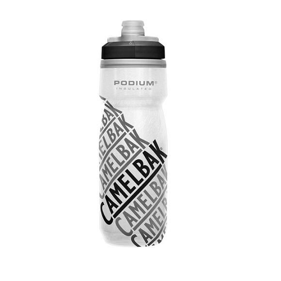 Caramanhola CAMELBAK Logo Podium Chill 0,62L Branca e Preta