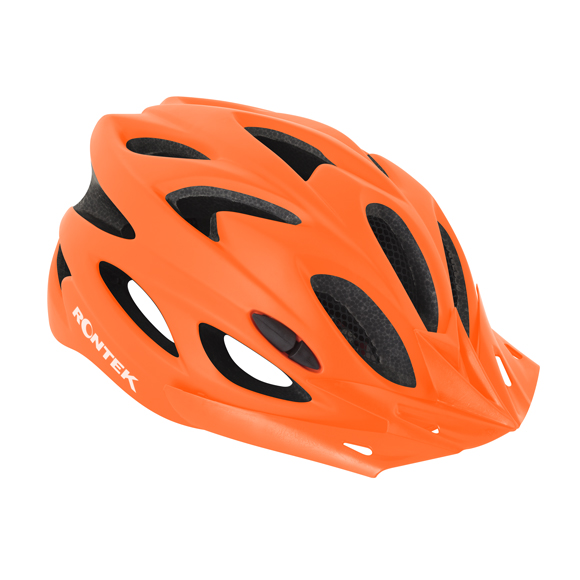 Capacete Adulto In-Mold RT-58 Laranja Tango Com Led