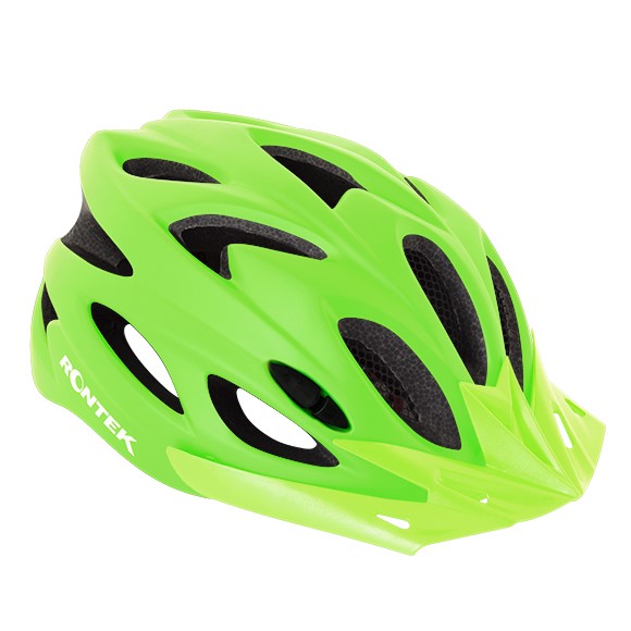 Capacete Adulto In-Mold RT-58 Verde Avocado Com Led