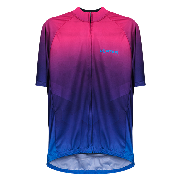 Camisa de Ciclismo RONTEK Classic Rosa e Azul G