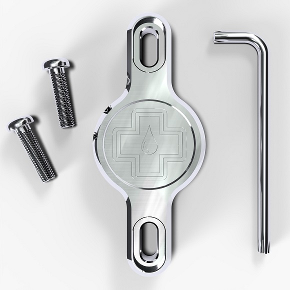 Suporte Para Rastreador de Bicicletas Tag Holder 2.0 - Prata - MUC-OFF